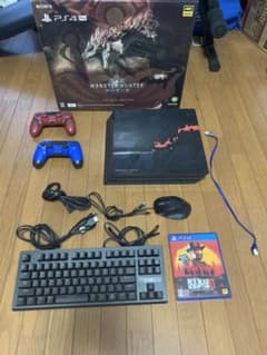 【ps4pro(1TB),純正コントローラー2つ,キーボードマウス,ソフト１つ】のサムネイル