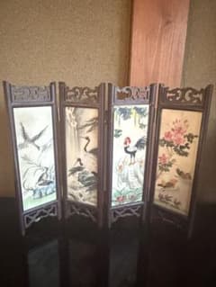 希少‼︎和風 木製 パーテーション 四つ折り - メルカリ