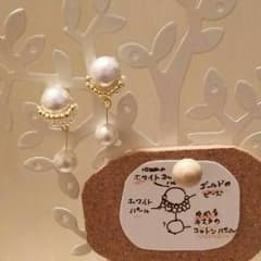 コットンパールイヤリング♥のサムネイル