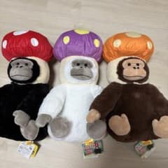 ウホウホゴリくん　きのこぬいぐるみ　３点セットのサムネイル