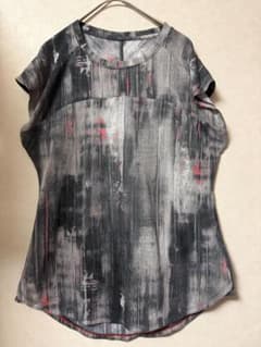 #5819 ASICS アシックス 半袖 トレーニングTシャツ M 総柄