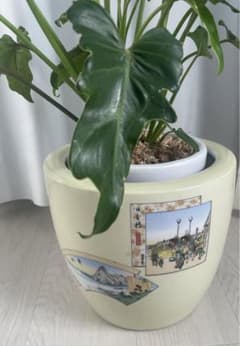 オールドノリタケ　火鉢　鉢カバー　陶器　1933年　日陶　刻印　バックスタンプ オールドノリタケ 火鉢 鉢カバー 陶器 1933年 日陶 刻印 バック