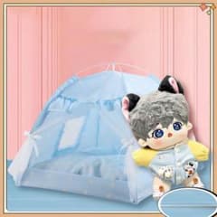 お人形用テント　ミニチュア家具ドールハウスインテリアミニチュア家具テントとマットのサムネイル
