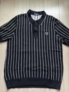 FRED PERRY ニットポロシャツ ブラック Mのサムネイル