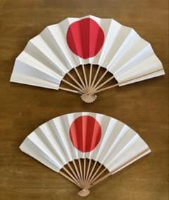 日の丸扇子　2本セットのサムネイル