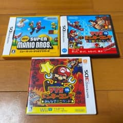 Newスーパーマリオブラザーズ マリオＶＳドンキーコングDS、3DS 3つセットのサムネイル