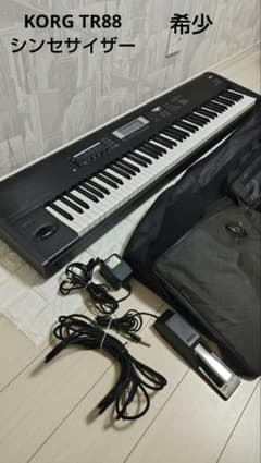 美品】KORG TR 88鍵盤 シンセサイザー ソフト ケース、 ペダル付属