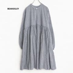 定価2.2万 ビアズリー 先染めギャザーチュニック ストライプ 名品 定番