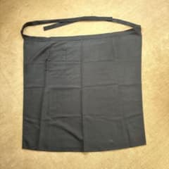 カフェエプロン　黒　ポケット付きのサムネイル
