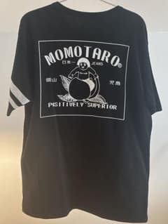 【MOMOTARO JEANSブラック Tシャツ】Lサイズのサムネイル