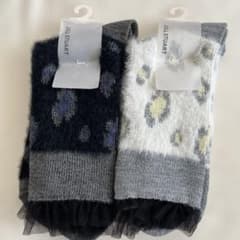 JILL STUART レオパード柄ソックス 2足セット