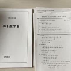 鉄緑会 中1数学B 夏期講習 テキスト・演習プリントセット - メルカリ