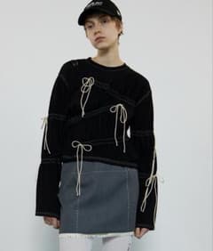 maisonspecial シャーリングメニーリボントップス - メルカリ