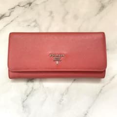 PRADA プラダ　サフィアーノ　フラップ　バイカラー　長財布　財布0604-3 PRADA プラダ サフィアーノ フラップ バイカラー 長財布 財布0604-3