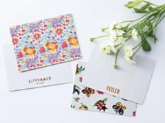 美人百花3月号付録♡FEILER＆LOVERARY メッセージカード＆封筒のサムネイル