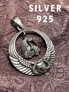 シルバー925エジプト神Thoth 神話トートSILVER知恵トト神ペンダントy
