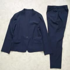 【極美品】ワークトリップアウトフィッツ ノーカラーパンツスーツ XL セット 極美品】ワークトリップアウトフィッツ ノーカラーパンツスーツ XL