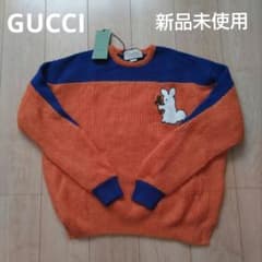GUCCIウサギ刺繍オレンジネイビー長袖モヘアニット　S GUCCIウサギ刺繍オレンジネイビー長袖モヘアニット S - メルカリ