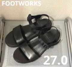 정가 5.2만 훗토웍스 샌들 블랙 구이디 가죽 가죽 27.0