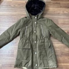 152cm ZARA カーキ　中綿コート　キッズ　アウター　コート　ザラ　ザラ