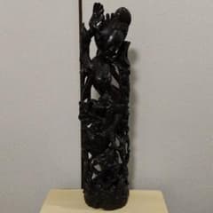 [Top-of-the-line Artwork] Extra-large 75cm Balinese Ebony Statue, Female Goddess Wood Carving