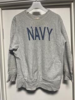 US.NAVY 染み込み 単色タグ　チャンピオン リバースウィーブのサムネイル