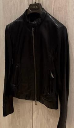 エンポリオアルマーニ　レディース　レザージャケット　ライダースジャケット　38