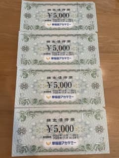 早稲田アカデミー　株主優待券のサムネイル