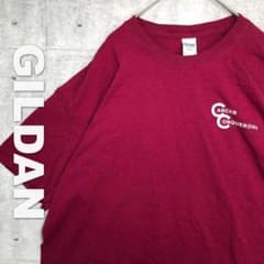 1363 GILDAN 프린트 T 셔츠 버건디 XL 사이즈