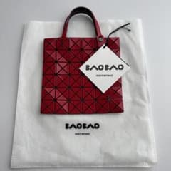 極美品 ＊ baobao 1/4サイズ ミニトートバッグ ルーセント 赤 レッド