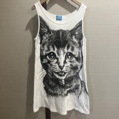 mmts 猫イラスト ノースリーブ Tシャツ - メルカリ