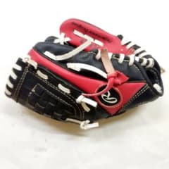 Rawlings ローリングス PL91SB 子供用 軟式グローブ 黒/赤のサムネイル