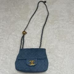 海外ノベルティー品 CHANEL デニム キルティング ショルダーバッグ