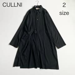 4719【美品】クルニ　タイロッケンロングシャツコート 20年製　黒　M 4719【美品】クルニ タイロッケンロングシャツコート 20年製 黒 M