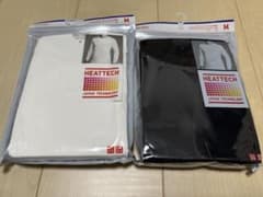 【黒白セット】ユニクロ ヒートテック M メンズのサムネイル