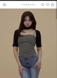 ANDMARY Nancy check set tops - メルカリ