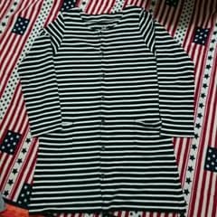 Poohさん様専用  ダナファヌル ボーダーチュニックコートのサムネイル