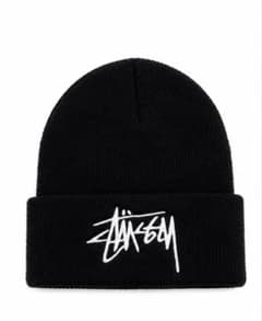STUSSY ステューシー ニット帽 ビーニー ブラックのサムネイル