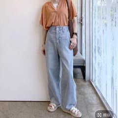 [新品未使用]グローバルワーク♡GOODデニムバギーパンツのサムネイル