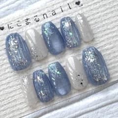 メルカリ便 ネイルチップ 現品 マグネット ニュアンス ネイルNO.446