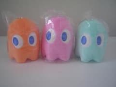 パックマン ボールチェーン付きぬいぐるみ 〜Neon Pop〜　ゴースト3種