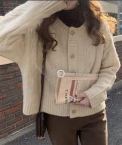 セーター カーディガン ニット 冬 韓国 かわいい レディースのサムネイル