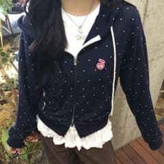 cranberry ドット柄 ダブルジップアップパーカーのサムネイル