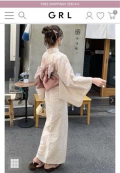2点セットフラワー柄刺繍浴衣[gi1313]のサムネイル