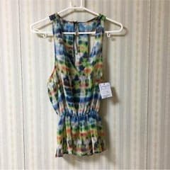 ZARA ノースリーブ シフォン トップスのサムネイル