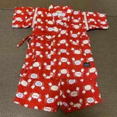 甚平 カニ柄　美品です。のサムネイル