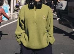 9090 N Logo Half zip knit greenのサムネイル