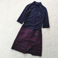 バーバリーブルーレーベル ひざ丈ワンピース Mサイズ ノバチェック
