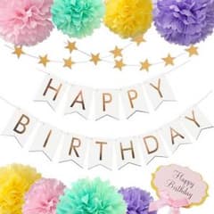誕生日のお祝いセット★飾りつけ (即購入OK)のサムネイル