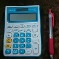 ブルー　計算機　カシオのサムネイル